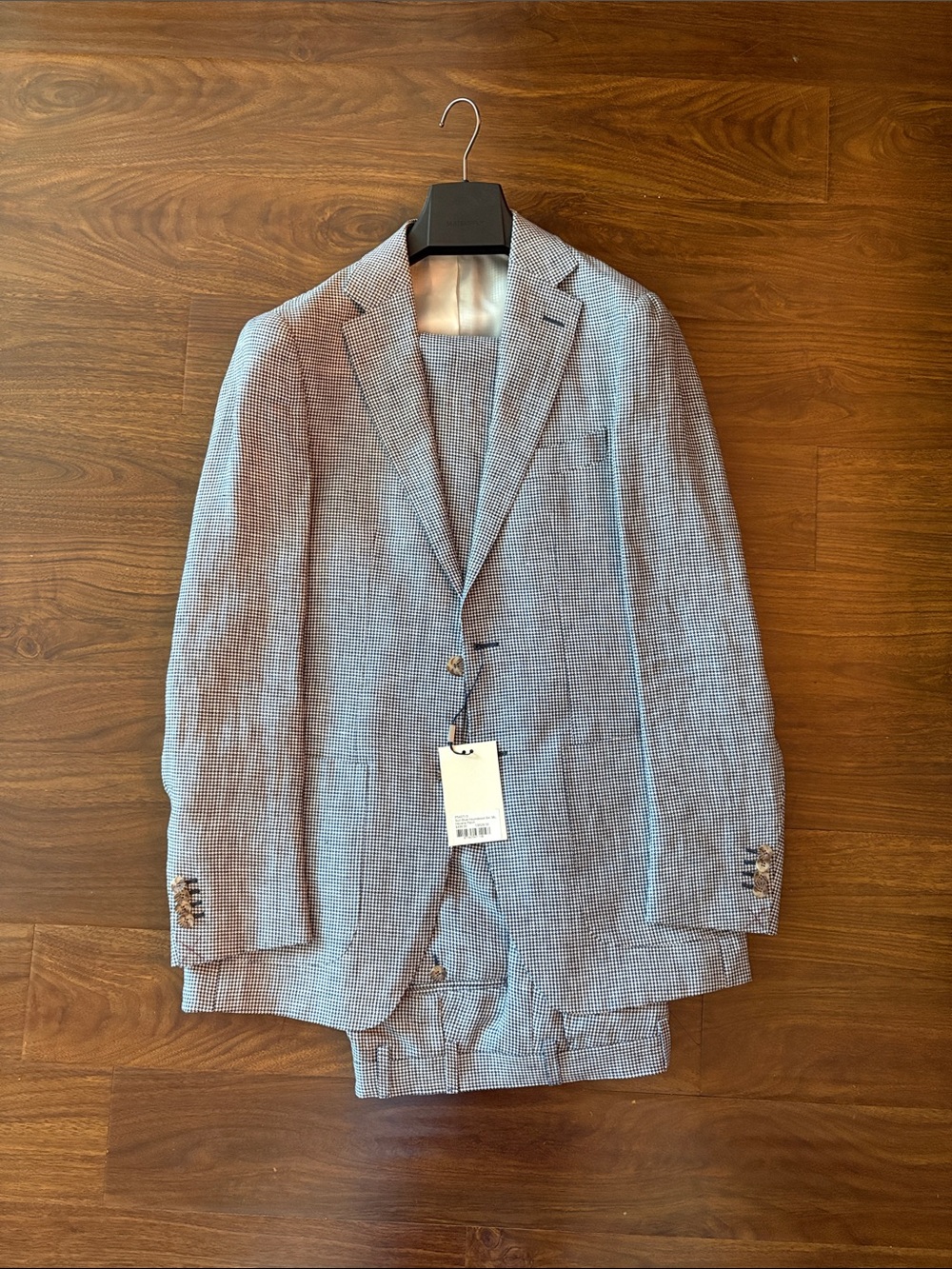 NWT Suitsupply Linen Houndstooth Summer Suit